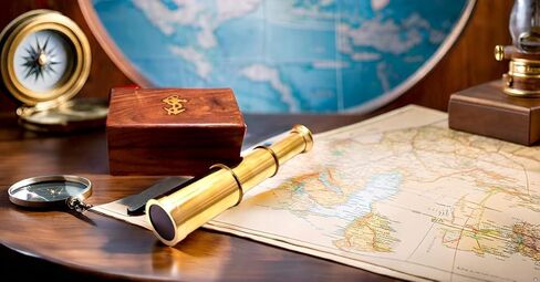 6" Brass Handheld Mini Pirate Telescope | Nautical Collectibles Spyglass | with with Wooden Box Portable Zoomable Telescope for Cruise Ship Travel Hiking Use in Saudi Arabia