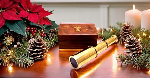 6" Brass Handheld Mini Pirate Telescope | Nautical Collectibles Spyglass | with with Wooden Box Portable Zoomable Telescope for Cruise Ship Travel Hiking Use in Saudi Arabia