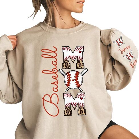 Personalized Baseball Mama Shirt, Baseball mom Shirt, Baseball Shirt Women, Custom mom Shirt with Kids Names in Saudi Arabia