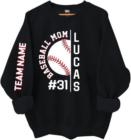 Personalized Baseball Mama Shirt, Baseball mom Shirt, Baseball Shirt Women, Custom mom Shirt with Kids Names in Saudi Arabia