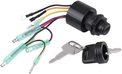 Boat Ignition Switch Assy Key 87-17009A5 3 Position 6 Wire Connectors Compatible with Control Box Outboard Motor 87-17009A2 in Saudi Arabia
