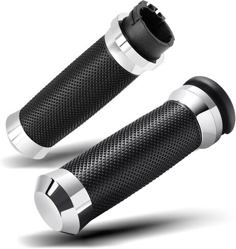 PBYMT 1inch Hand Grips, Cable Throttle Control Handlebar Grips Fit for Harley ’96-’07 Touring, ’08-’13 XR, ’96-Later XL, ’02-’17 VRSC, ’96-’17 Dyna (Except FXDLS) in Saudi Arabia