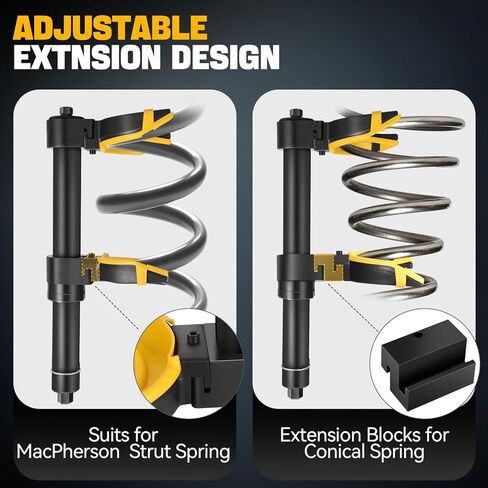 مجموعة ضاغط زنبركي من Auto Dynasty Strut، أداة إزالة لفائف دعامة الشوكة العالمية القابلة للتبديل، طقم ضاغط زنبركي من Macpherson مع غطاء واقٍ وحقيبة تخزين in Kuwait