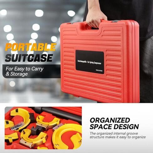 مجموعة ضاغط زنبركي من Auto Dynasty Strut، أداة إزالة لفائف دعامة الشوكة العالمية القابلة للتبديل، طقم ضاغط زنبركي من Macpherson مع غطاء واقٍ وحقيبة تخزين in Kuwait