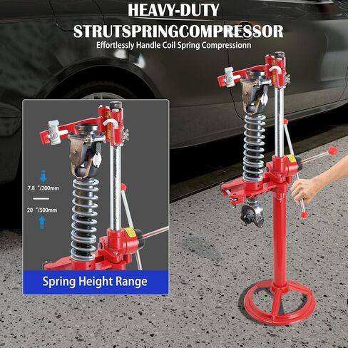 أداة ضاغط زنبركي تبختر - ضاغط زنبركي ملفوف شديد التحمل لإصلاح ممتص الصدمات في السيارات، أقصى قطر زنبركي 7.8 بوصة وارتفاع 20 بوصة in Kuwait