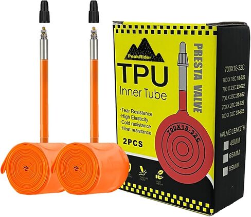 أنابيب داخلية من مادة TPU 700C 18–32C، أنابيب دراجة خفيفة للغاية مع صمام بريستا (45/65/85 مم) - عبوتان لدراجات الطريق in Kuwait