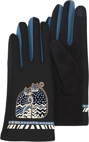 قفازات RainCaper LB Rainbow Cat النسائية للرسائل النصية قفازات دافئة تعمل باللمس لجميع المواسم، قفازات السفر والمتحف والموضة تناسب معظم الأشخاص in Kuwait