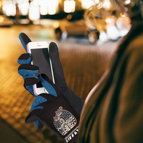 قفازات RainCaper LB Rainbow Cat النسائية للرسائل النصية قفازات دافئة تعمل باللمس لجميع المواسم، قفازات السفر والمتحف والموضة تناسب معظم الأشخاص in Kuwait