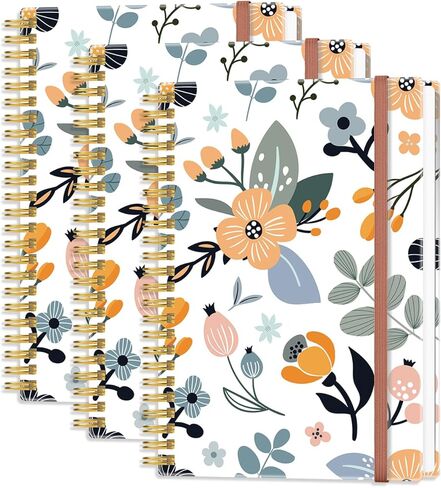 A5 Blank Notebook - 70 Sheets/140 Pages Blank Paper Notebook, 100 GSM Thick White Paper, 5.8" x 8.3" Spiral Blank Journal, Blue Watercolor in Saudi Arabia