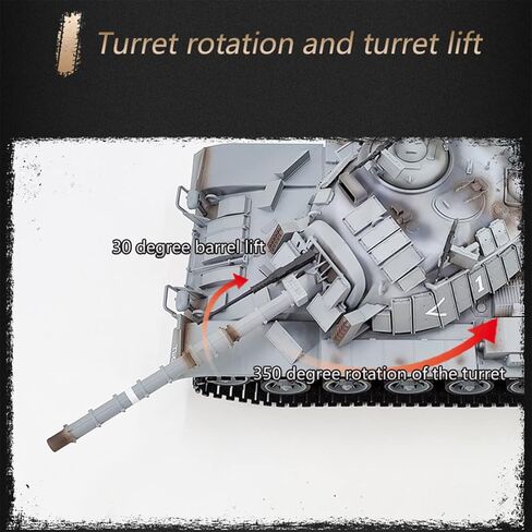 دبابة FunXylophy RC للبالغين، 1/16 2.4G دبابة القتال الرئيسية الألمانية Leopard 2A7 مع الصوت والضوء، مركبة قتال مدرعة عسكرية in Kuwait
