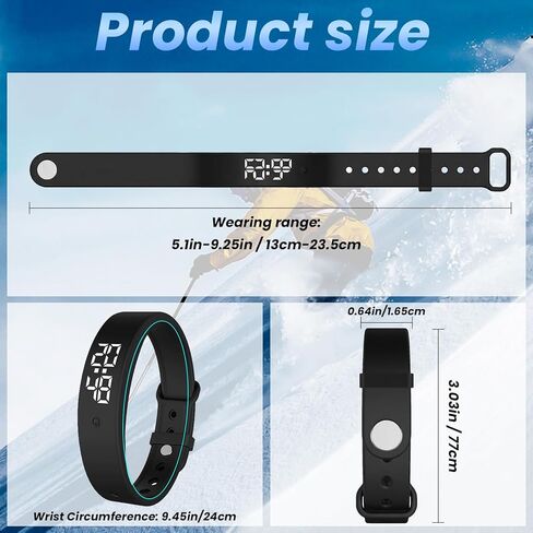 Vibrating Alarm Wristband Wrist Alarm Clock Watch Vibrating Band Vibrates Silent Bracelet Alarms for Heavy Sleepers That Won't Wake Partner Wearable Shock Devices to Wake up Bands for Deaf Sleeper in Saudi Arabia