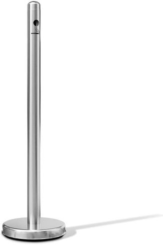 40" Stainless Steel Free Standing Smoker Pole and Base | Smokeless Outdoor Ashtray for Restaurants, Bars, Convenience Stores | Outside of Office (Stainless Steel) in Kuwait