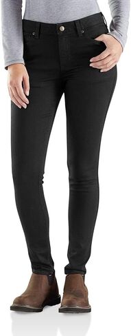 Carhartt Women's Size Layton Skinny Leg Slim Fit Jean, Onyx, 8 Tall in Saudi Arabia