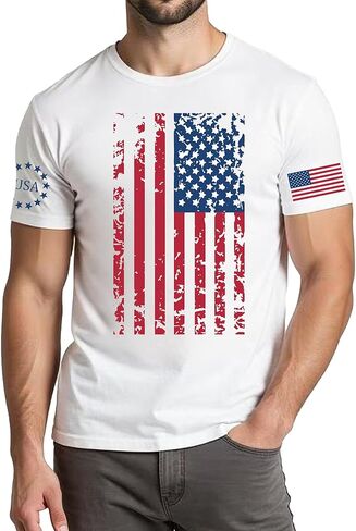قميص رجالي الرابع من يوليو 2026 العلم الأمريكي 250th الذكرى تي شيرت الولايات المتحدة الأمريكية يوم الاستقلال الوطني توب ستار المشارب تي شيرت in Kuwait