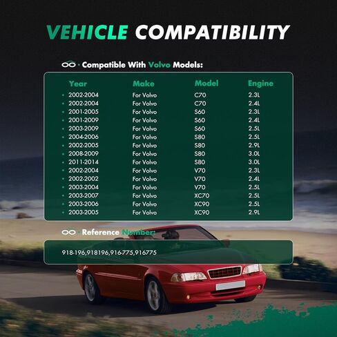 صمام الملف اللولبي للسحب والعادم VVT من SCITOO لسيارة فولفو S60 2001-2009 2012 2014، لسيارة فولفو S80 2002-2006 2008-2014، بديل لـ 918-196,918196 in Kuwait