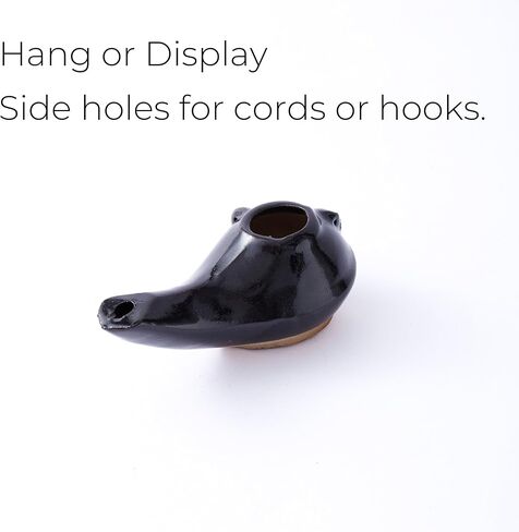 مصباح زيت هيروديان مصنوع يدويًا - مصباح طين على الطراز الكتابي القديم للاستخدام الشعائري، مصباح زيت زيتون سيراميك مع فتحة فتيل - نسخة طبق الأصل تاريخية لديكور المنزل أو عرض التدريس in Kuwait