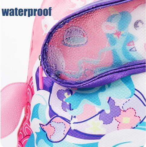 Drawstring Sports Gym Swimming Bag with Shoe Storage (Pink Unicorn) in Saudi Arabia