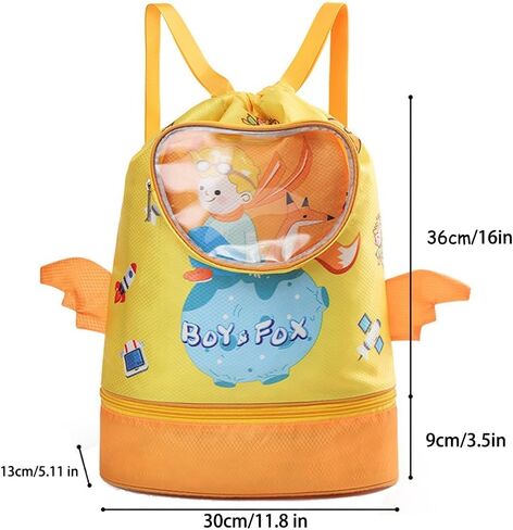 Drawstring Sports Gym Swimming Bag with Shoe Storage (Pink Unicorn) in Saudi Arabia