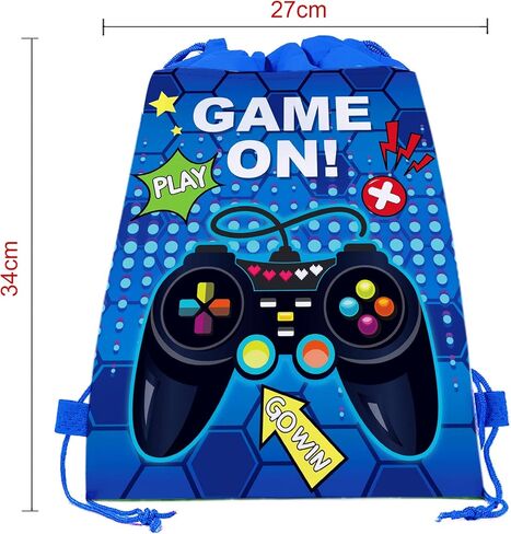 12 Pcs Game Grip Drawstring Non-Woven Backpack Drawstring Bag Organizer Great for Travel, Fitness and Everyday Use in Saudi Arabia