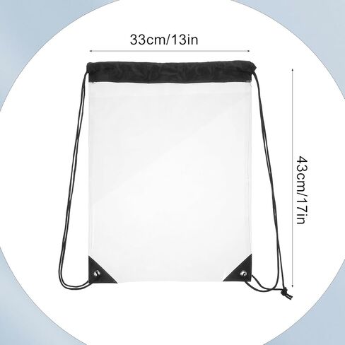 2 Pcs Clear Drawstring Bags, Clear Concert Bag See Through Waterproof Pvc Backpack for Men Women Stadium Events Colleges Sport Event Concert Festivals in Saudi Arabia