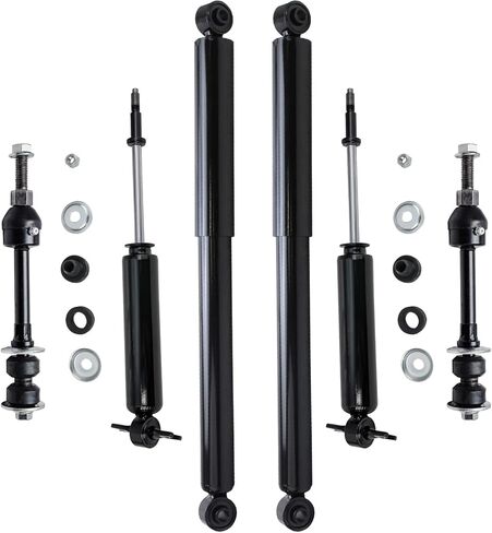 Detroit Axle - 2WD Front Rear Shock Absorbers Assembly Sway Bar End Links Replacement for 2002 2003 2004 2005 2006 2007 2008 Dodge Ram 1500 in Saudi Arabia