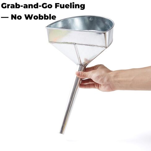 قمع غاز للسيارة وجزازة العشب - نموذج مجلفن عالي التحمل مع شاشة فلتر، قمع زيت ذو فم كبير لاستخدام السيارات، Embudo para Gasolina con Filtro in Kuwait