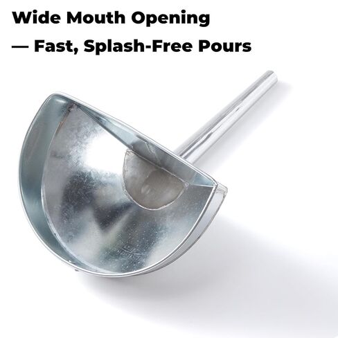 قمع غاز للسيارة وجزازة العشب - نموذج مجلفن عالي التحمل مع شاشة فلتر، قمع زيت ذو فم كبير لاستخدام السيارات، Embudo para Gasolina con Filtro in Kuwait