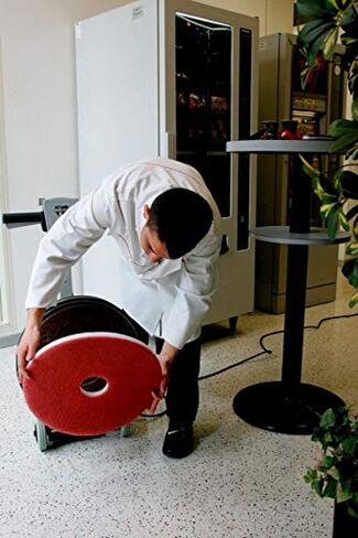 3M Buffer Floor Pad 5100, Red, 16", Removes Soil, Scratches, Scuff Marks, and Black Shoe Heel Marks in Saudi Arabia