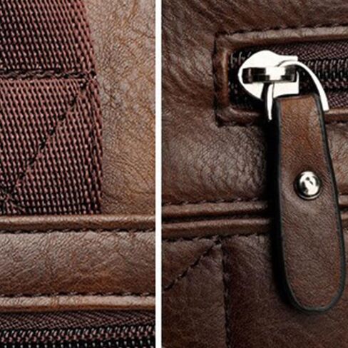 Men's Business Handbag Laptop Bag Crossbody Briefcase(white-Patch five-pointed star4) in Kuwait