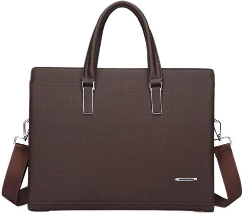 Men's Portable Briefcase Business Crossbody Computer Bag Commuting Meeting Male Package(white-Patch five-pointed star4) in Kuwait