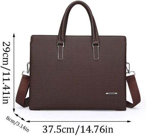 Men's Portable Briefcase Business Crossbody Computer Bag Commuting Meeting Male Package(white-Patch five-pointed star4) in Kuwait