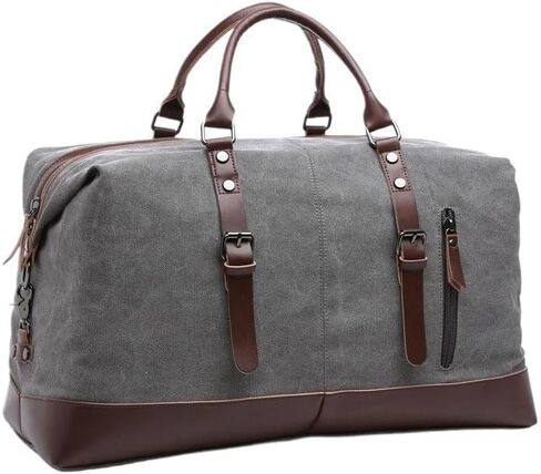 Hand Luggage Bag Retro Canvas Outdoor Travel(Gray) in Kuwait