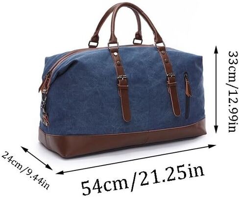 Hand Luggage Bag Retro Canvas Outdoor Travel(Gray) in Kuwait