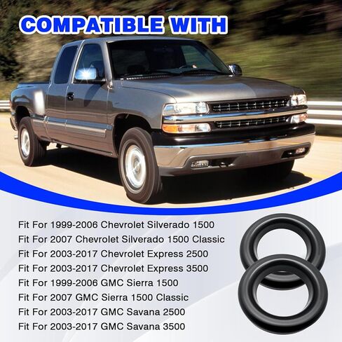 2Pcs Suspension Coil Spring Seat Compatible with Chevrolet Silverado 1500 Express 2500 3500 GMC Sierra 1500 Savana 2500 3500 1999-2017,Front Upper Coil Spring Seat Replacement For 15756770 K160021 in Saudi Arabia