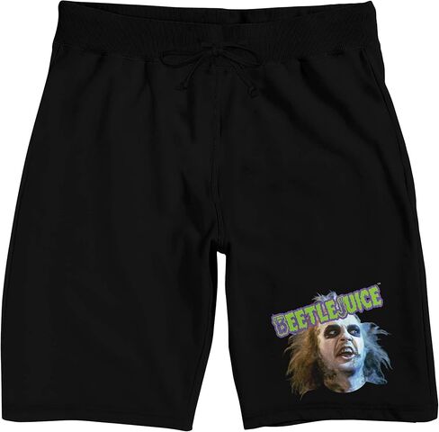 Bioworld Beetlejuice Betelgeuse Face Men's Black Sleep Pajama Shorts in Saudi Arabia