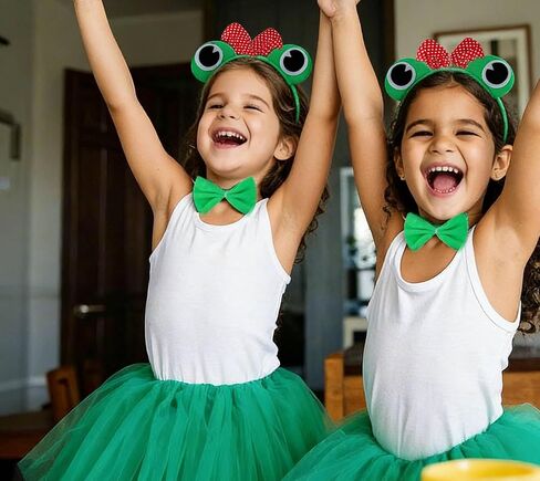 Kirei Sui Kids Animal Green Frog Ears Headband Bowtie Tail & Tutu Costume in Kuwait