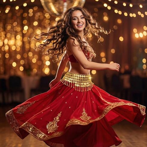 Gold Belly Chain for Woman, Coins Belly Dance Hip Scarf Belt Chain, Adjustable Coin Belts for BellyDancing for Bellydance Yoga Performance Costume Accessory in Saudi Arabia