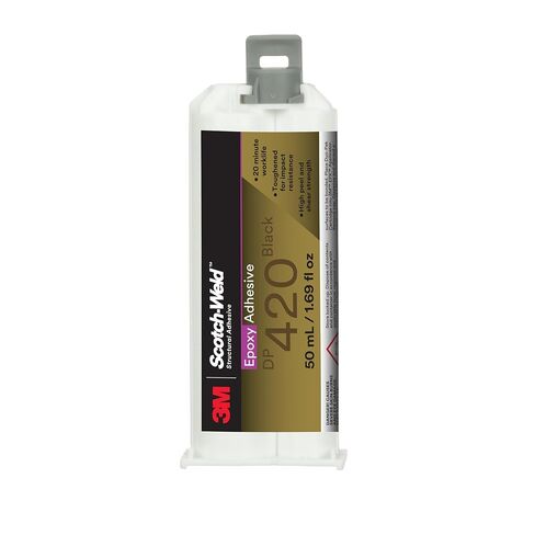 Scotch-Weld Epoxy Adhesive DP420, Black, Two-Part Epoxy Structural Adhesive, High Impact and Fatigue Resistant, Maintains Bond Strength, 200 mL (6.76 fl oz) in Saudi Arabia