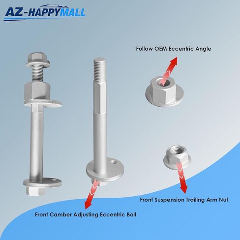 2Pcs Front Lower Control Arm Camber Adjustment Eccentric Bolt Kit - Compatible with Ram 1500 2006-2025, Ram 1500 Classic 2019-2024, Jeep Wagoneer/Grand Wagoneer 2022-2023, Replace# 13817, 6512539AA in Saudi Arabia