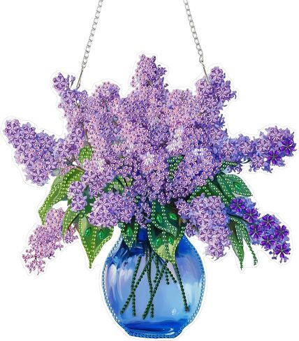 Eiflow DIY Hanging Diamonds Painting Owl Ornament Kit, 7.4x7.8inch Special Diamond Gem Art Pendant Kit, Acrylic Diamond Art Board Kit for Adults, Box Package in Kuwait