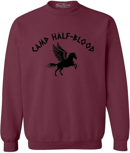 shop4ever Camp Half Blood Crewneck Sweatshirts Demigod Sweater in Saudi Arabia
