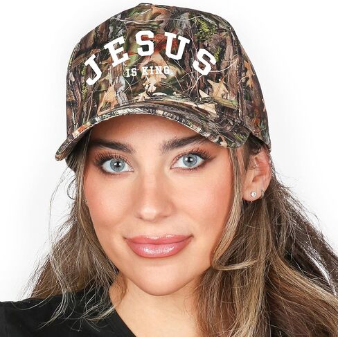 Jesus is King Arch Hat | Premium Adjustable Christian Snapback Baseball Vintage Trucker Hats for Men & Women in Saudi Arabia