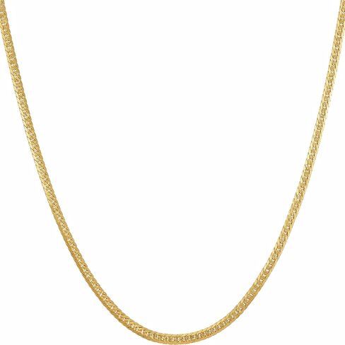 LIFETIME JEWELRY Crushed Herringbone Chain Necklaces for Women and Men 24k Gold Plated in Saudi Arabia
