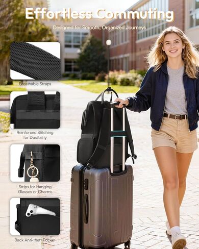 حقيبة ظهر Ita مع حجرة غداء، حقيبة ظهر Ita Bag Display Lunchbox Back Pack مع إدراج، 15.6 بوصة حقيبة ظهر للكمبيوتر المحمول للمدرسة، حقيبة كتب للسفر مع صندوق غداء للتنقل والحفلات التنكرية، أسود in Kuwait