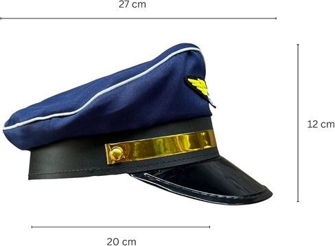 مجموعة أزياء الطيار للبالغين للرجال - تتضمن نظارات شمسية طيار، وقبعة الكابتن، وكتاف، وشارة، وربطة عنق للهالوين، والحفلات التنكرية، والمناسبات التنكرية in Kuwait