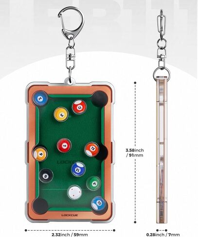 Billiard Shape Acrylic Fidget Keychain for Billiards Lovers, Cute Key Ring for Bag/Keys Decoration in Saudi Arabia