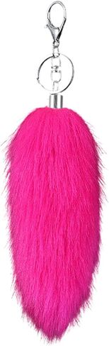 Faux Furs Animal Tail Keychain Fashion Bag Accessory Handmade Holder Stylish Handbags And Backpacks Accessories in Saudi Arabia