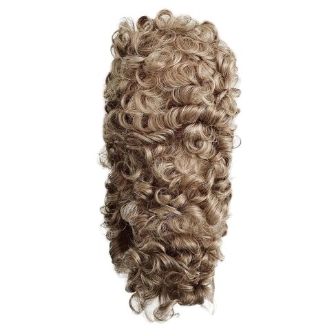 Aimole Curly Grey Judge Lawyer Wig Synthetic Long Wigs for Men Colonial Barristers Wig Halloween Cosplay Christmas Party Costume Hair (Brown) in Saudi Arabia
