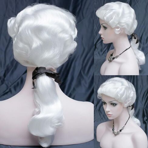 Aimole Curly Grey Judge Lawyer Wig Synthetic Long Wigs for Men Colonial Barristers Wig Halloween Cosplay Christmas Party Costume Hair (Brown) in Saudi Arabia