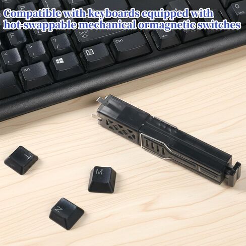 2-in-1 Switch Puller Keycap Puller, Translucent Stainless Steel Key Removal Tool with 4-Claw Grip One-Press Design Easy to Remove Replace Switch Key Cap for Gaming Mechanical Keyboards in Saudi Arabia